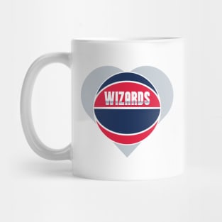 Heart Shaped Washington Wizards Basketball Mug